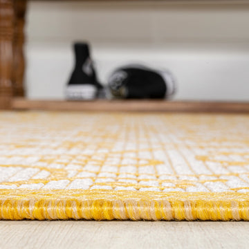 Madrid Vintage Filigree Textured Weave Indoor/outdoor Runner Rug
